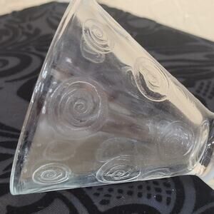 Hpnotiq Swirl Martini Weighted Bottom Glasses; 3.5" Tall; 3.5" Circumference